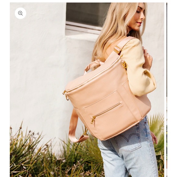 Fawn Design Handbags - Fawn Design The Original Diaper Bag Warm Blush Vegan Leather Backpack NEW Unisex